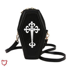 Leather Gothic Coffin Shoulder Bag - The Cursed Closet