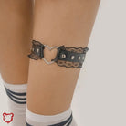 Leather Heart Leg Laces - The Cursed Closet