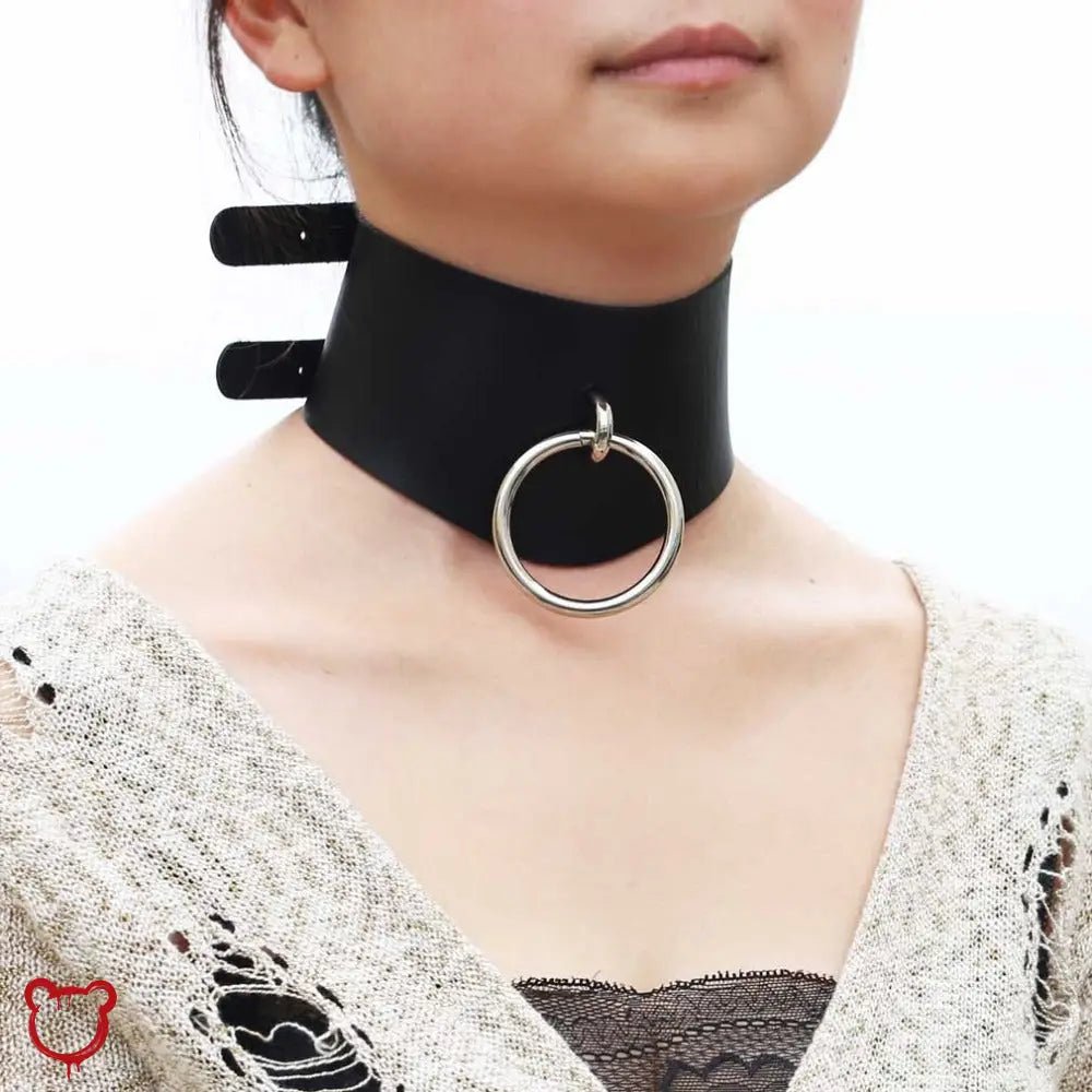 Leather O - Ring Choker - The Cursed Closet