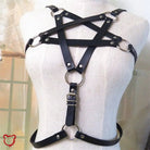Leather Pentagram Harness - The Cursed Closet