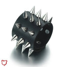 Leather Spike Bracelet - Black - The Cursed Closet