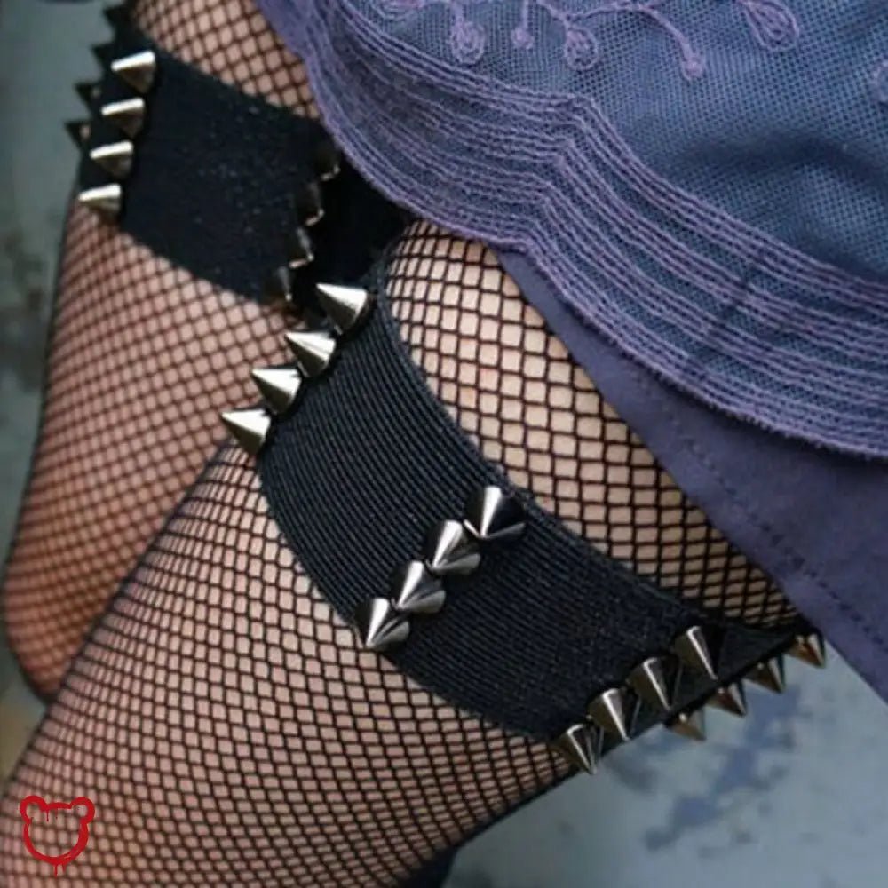 Leg Garter Pair with Spikes - The Cursed Closet