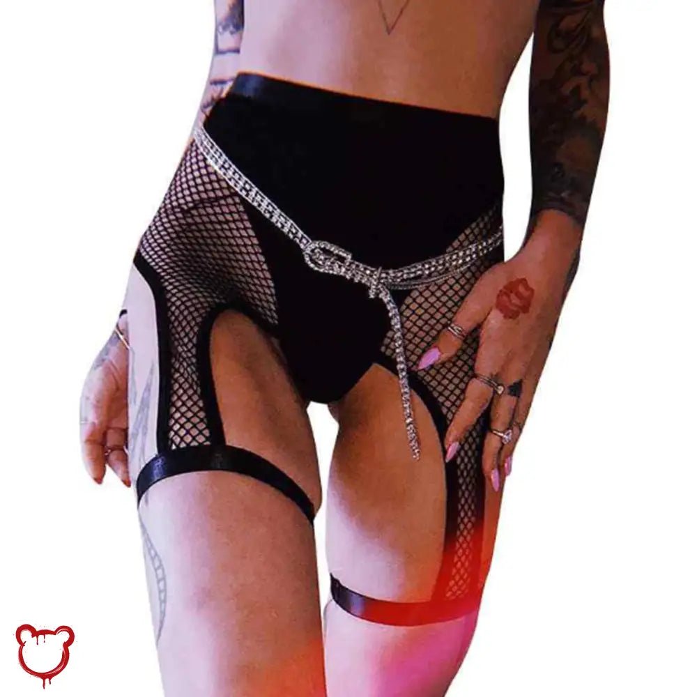 Lethal Black Waist Shorts - The Cursed Closet