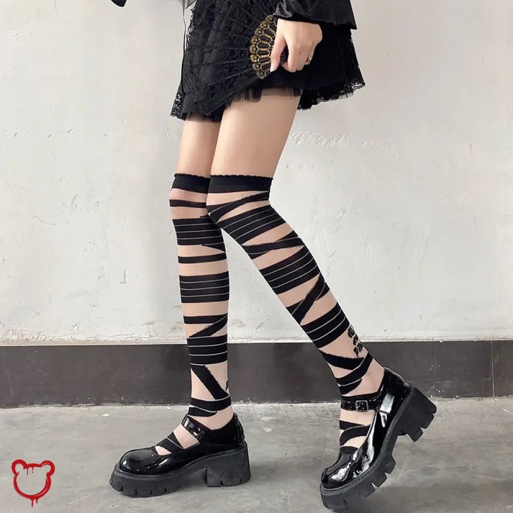 Lolita Knee Socks - Black - The Cursed Closet