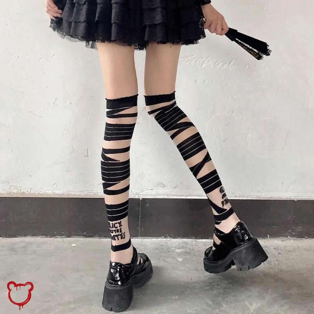 Lolita Knee Socks - Black - The Cursed Closet