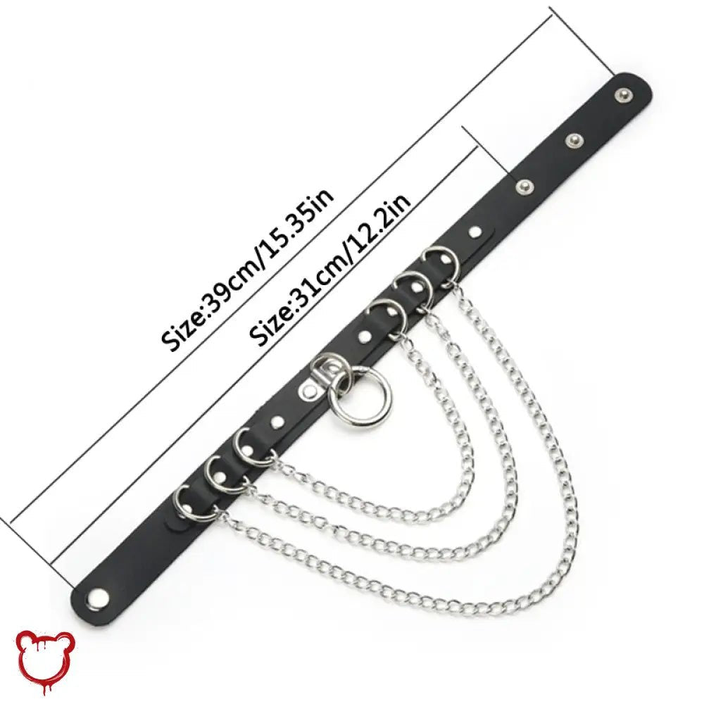 Love Hurts' Black Heart Padlock Chain Choker - The Cursed Closet