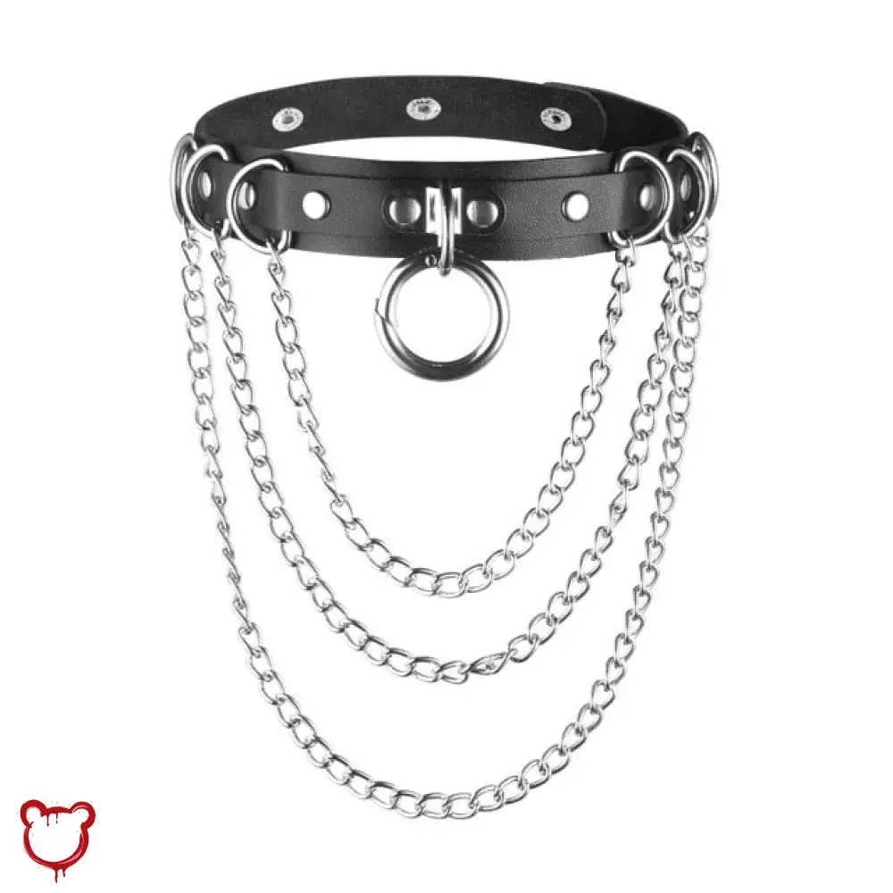 Love Hurts' Black O'Ring Chain Choker - The Cursed Closet