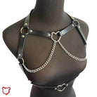 Love's Dark Leather Heart Chain - The Cursed Closet