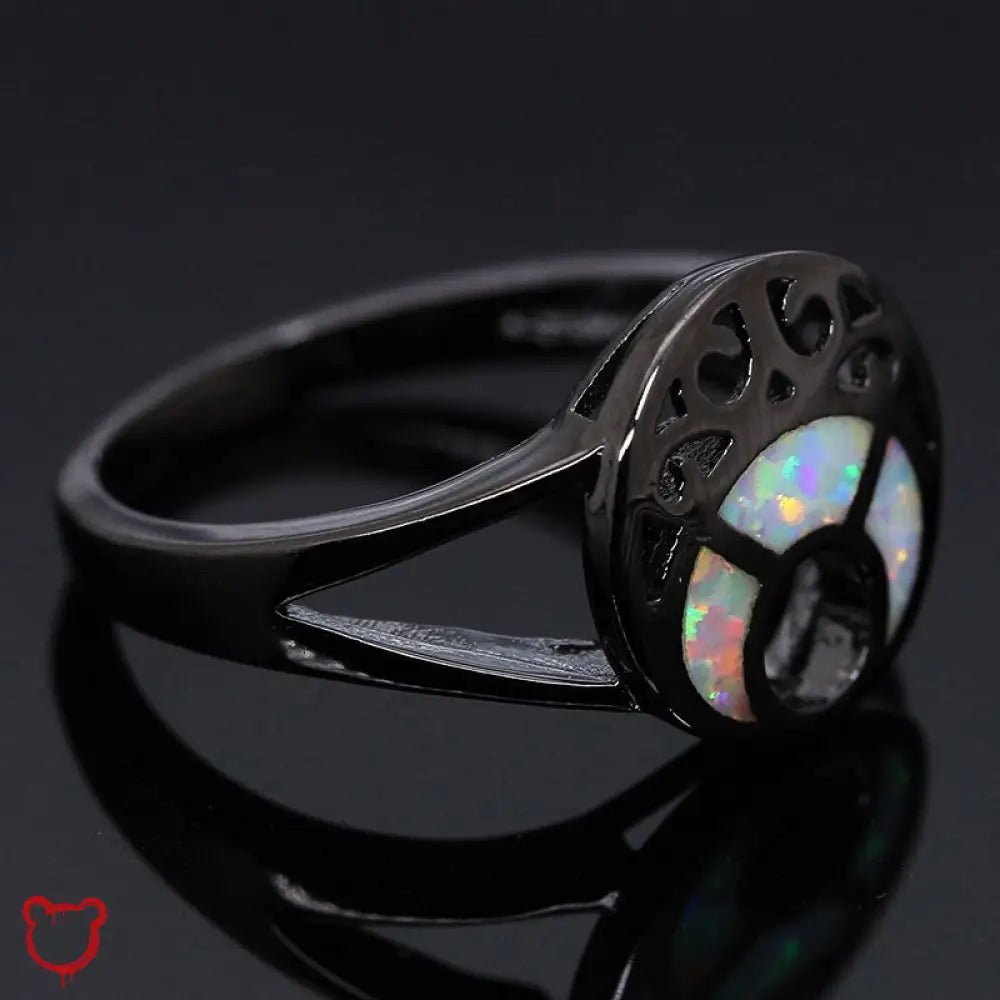 Luna's Opal Black Ring - The Cursed Closet