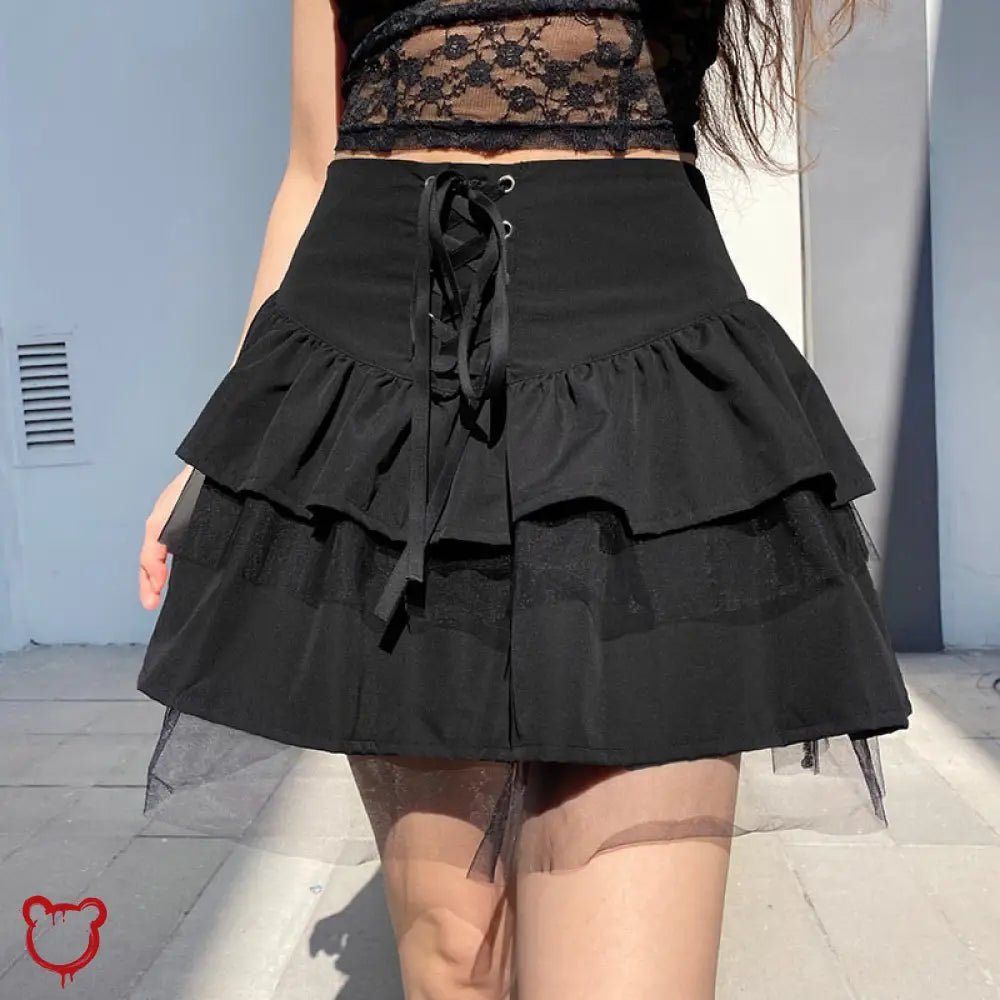 Madness Pleated Skirt: Black Grunge - The Cursed Closet