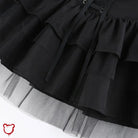 Madness Pleated Skirt: Black Grunge - The Cursed Closet