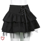 Madness Pleated Skirt: Black Grunge - The Cursed Closet