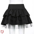 Madness Pleated Skirt: Black Grunge - The Cursed Closet