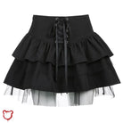 Madness Pleated Skirt: Black Grunge - The Cursed Closet