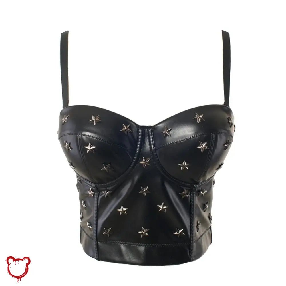 Matrix Faux Leather Bustier Top - The Cursed Closet
