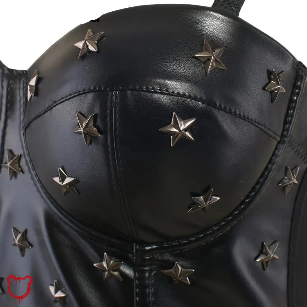 Matrix Faux Leather Bustier Top - The Cursed Closet