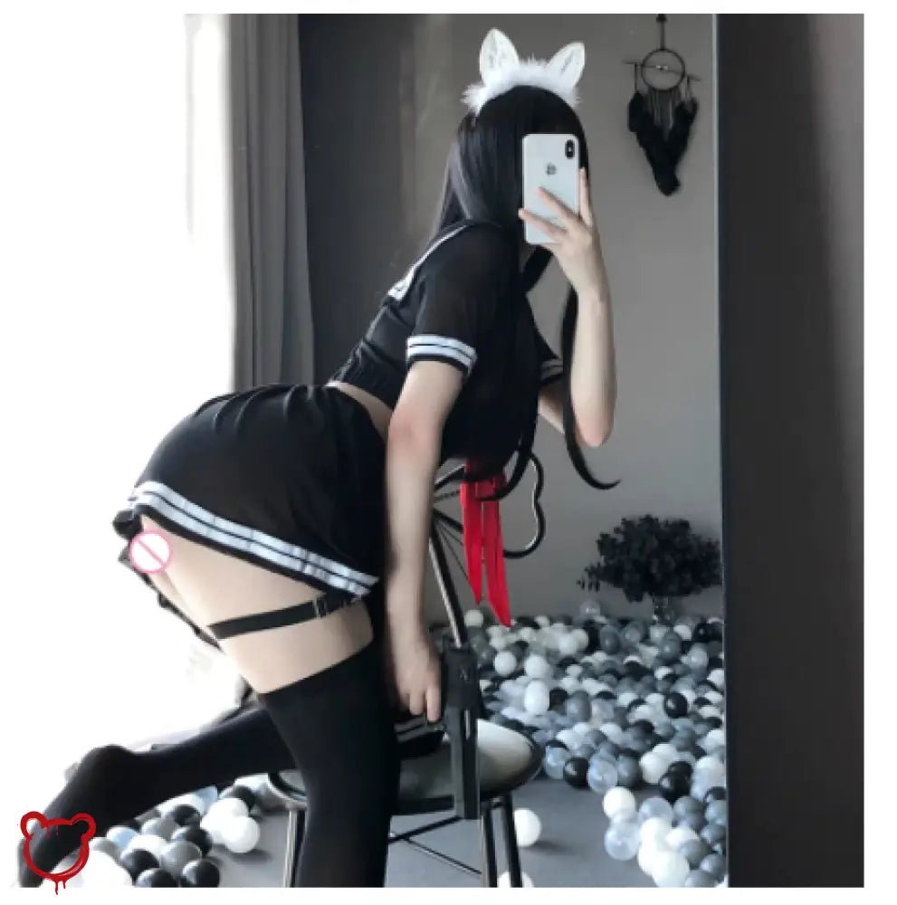 Burning Bliss - Mesh Lingerie Set - The Cursed Closet