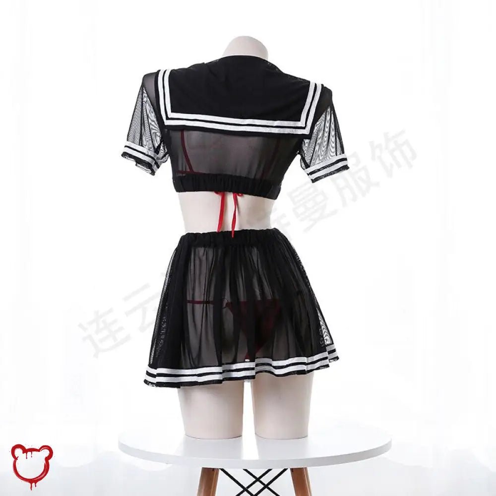 Burning Bliss - Mesh Lingerie Set - The Cursed Closet