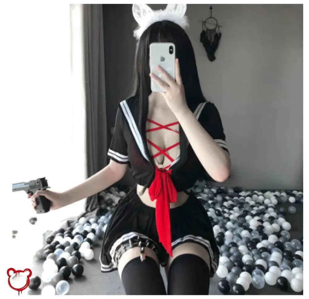 Burning Bliss - Mesh Lingerie Set - The Cursed Closet