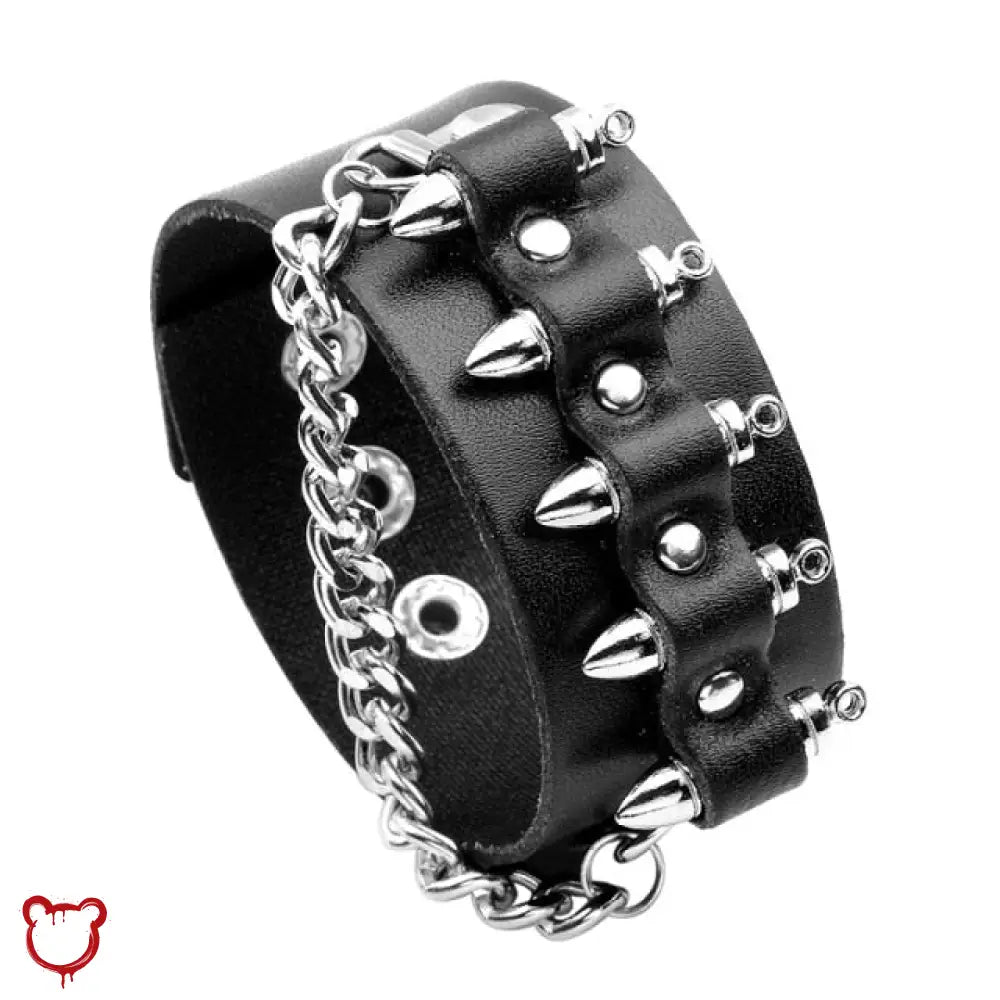 Metallic Leather Bracelets - The Cursed Closet