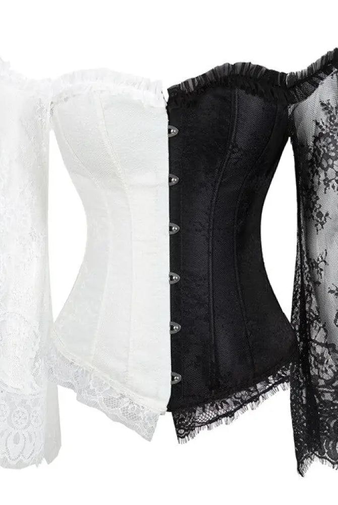"Monochrome Corset by Witchery" - The Cursed Closet