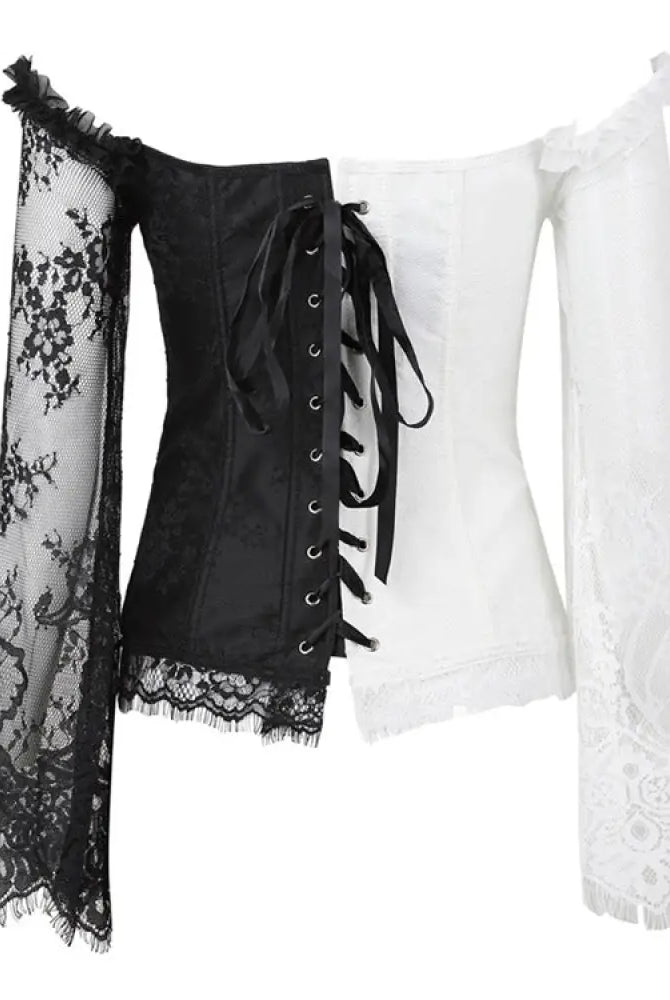 "Monochrome Corset by Witchery" - The Cursed Closet