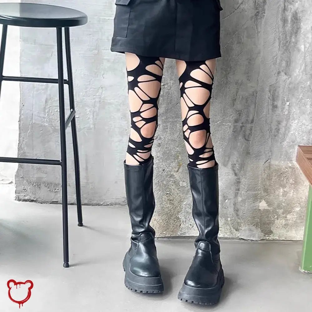 Monochrome Hosiery Stockings - The Cursed Closet