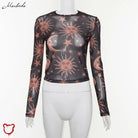 Moon & Star Black Mesh Top' - The Cursed Closet