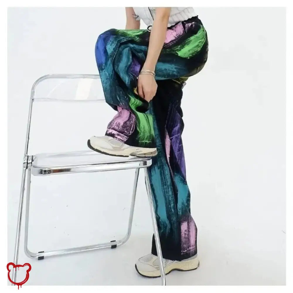 Multi Color Oversized Pants: Slow Down! Clothing