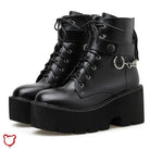 Myers' Gothic Block Heel Boots - The Cursed Closet