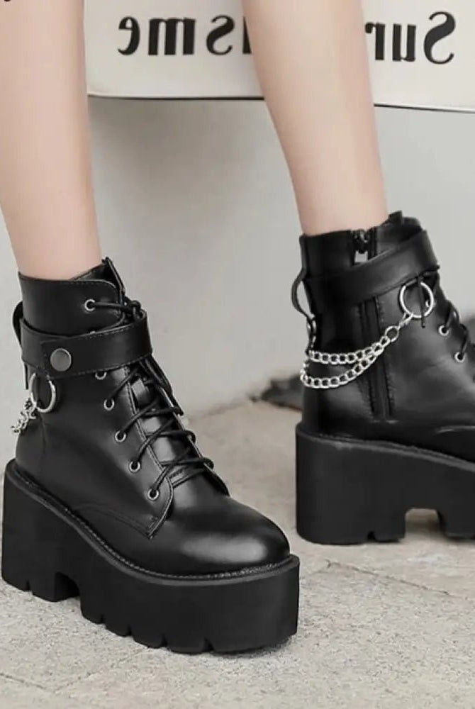 Myers' Gothic Block Heel Boots