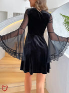 Mystic' Gothic Mesh Flare Dress - The Cursed Closet