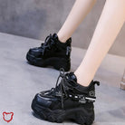 Night Risk' Black Grunge Shoes - The Cursed Closet