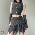 Nightly Frayed Crop Hoodie' - The Cursed Closet