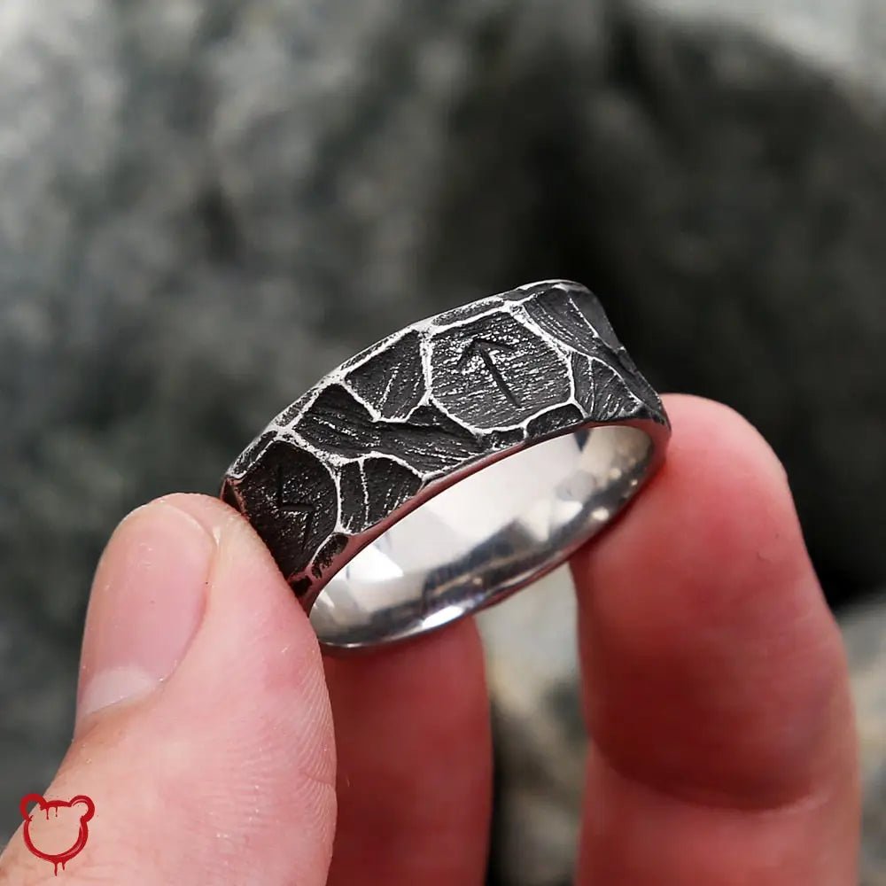 Nordic Viking Retro Steel Ring - The Cursed Closet