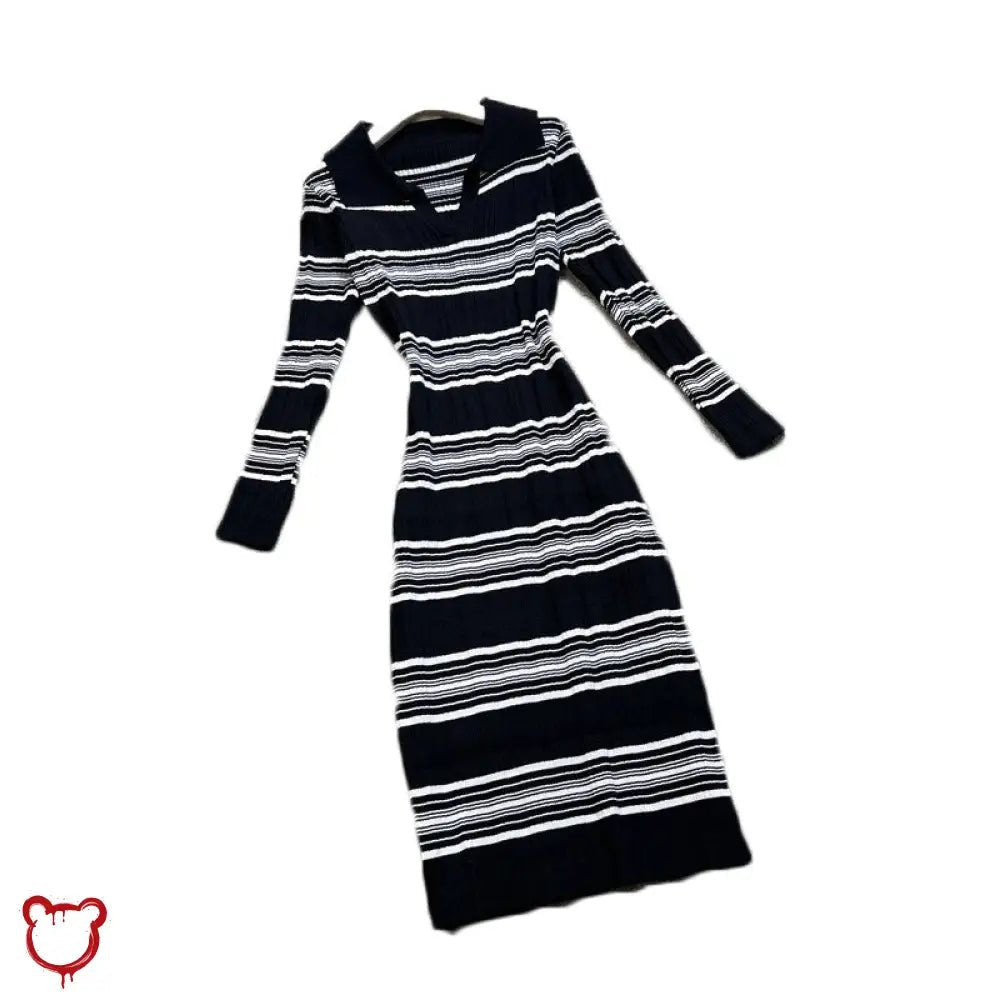 Pandora Stripe Knit Bodycon Dress - The Cursed Closet