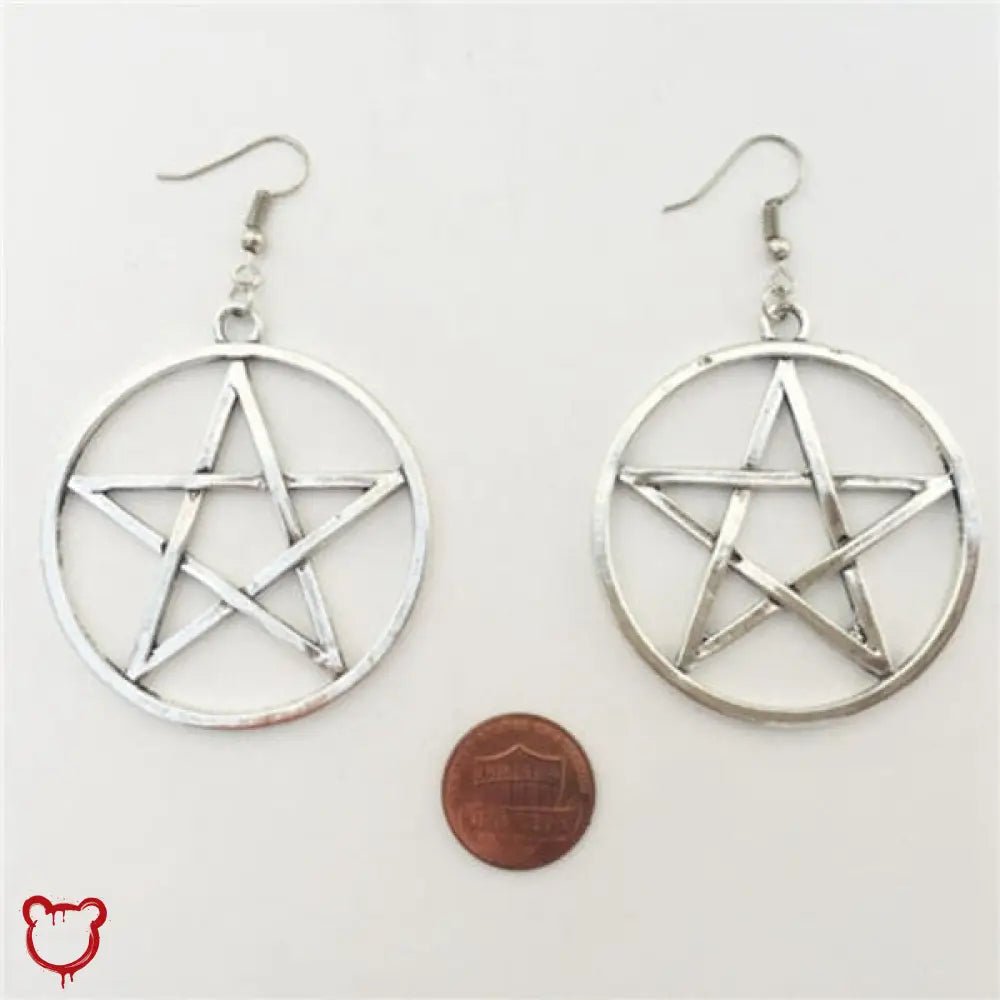 Pentagram Dangle Earrings - The Cursed Closet