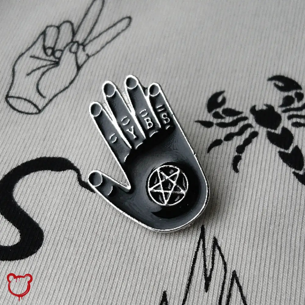 Pentagram Pin - Hand Design - The Cursed Closet