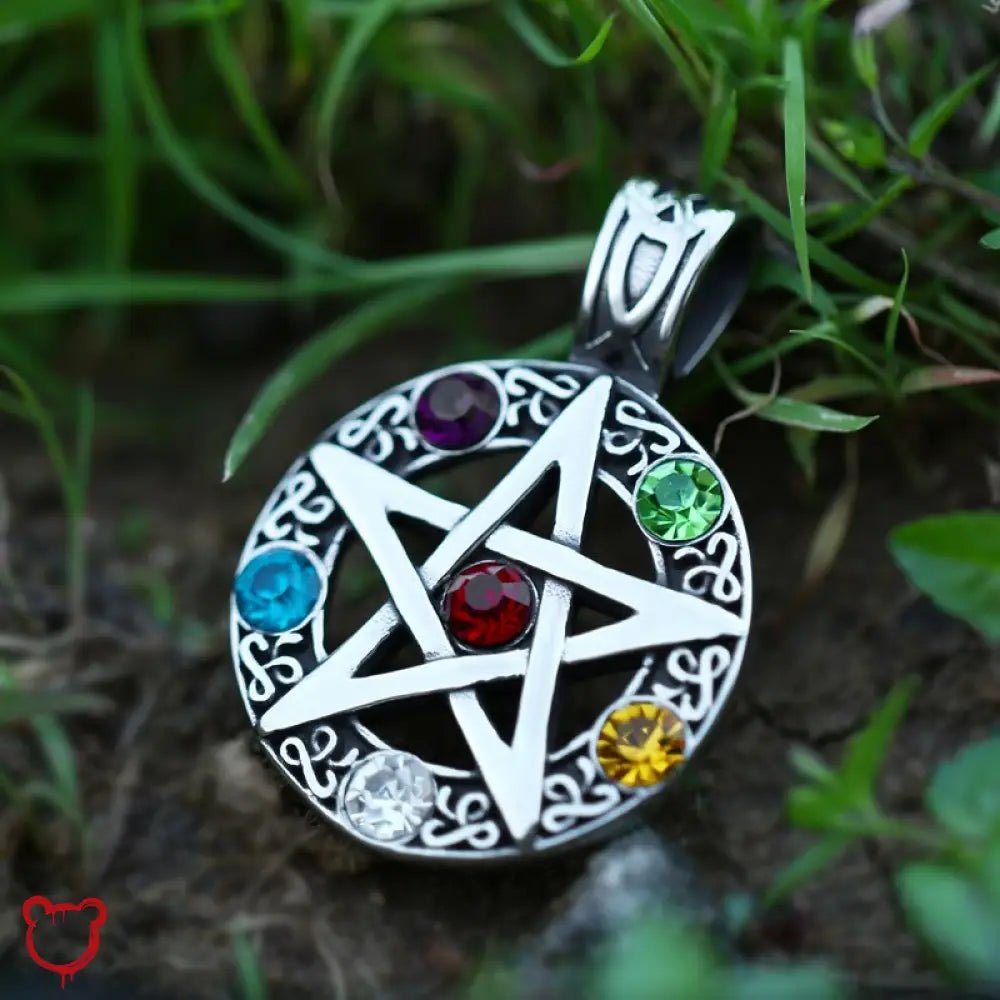 Pentagram Stone Pendant Necklace - The Cursed Closet