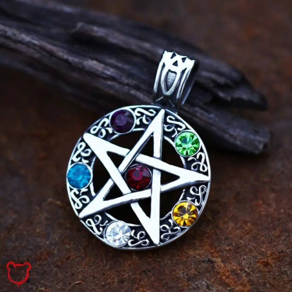 Pentagram Stone Pendant Necklace - The Cursed Closet