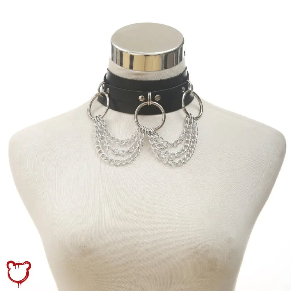 "Perilous Gothic Chain Collar Ring" - The Cursed Closet
