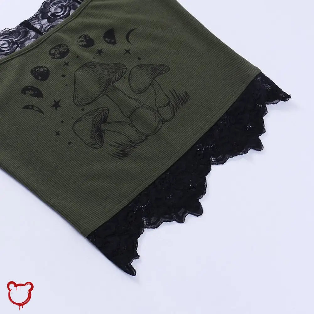 Pixie's lace patchwork crop top - The Cursed Closet