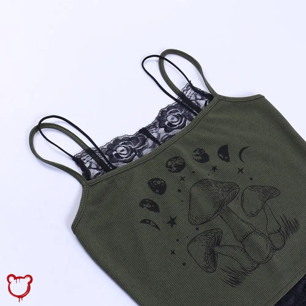 Pixie's lace patchwork crop top - The Cursed Closet