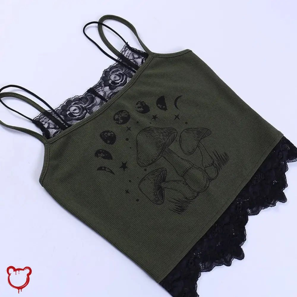 Pixie's lace patchwork crop top - The Cursed Closet