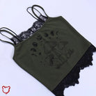 Pixie's lace patchwork crop top - The Cursed Closet