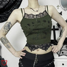 Pixie's lace patchwork crop top - The Cursed Closet