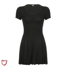 Prey' chic black v - neck dress. - The Cursed Closet