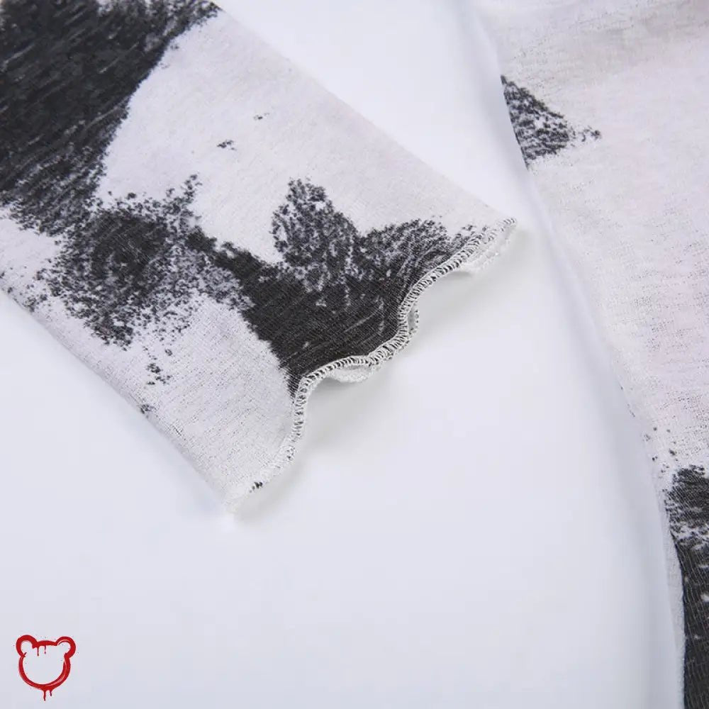 Psycho' Black Tie Dye Top - The Cursed Closet