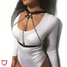 PU Leather Harness Bra - The Cursed Closet