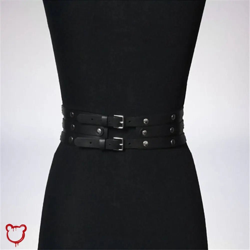 PU Leather Triple Ring Harness - The Cursed Closet